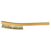 Pferd Curved Handle Platers Brush - 3 Rows, .005 Brass Wire 89544